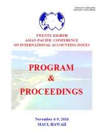 Image of 28th Asia Pasific Conference On International Accounting Issues. Maui, Hawai Novemver 6-9, 2016
