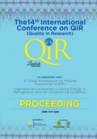 Image of PROCEEDINGS the 14th International Conference on QiR (Quality in Research) 2015 in 10-13 August 2015 Lombok, Indonesia.