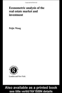 Image of Econometric analysis of the real estate market and investment
