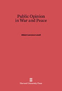 Image of Public opinion in war and peace