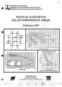 Image of Manual Kapasitas Jalan Indonesia (MKJI 1997)