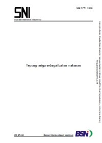 Image of SNI 3751:2018 Tepung terigu sebagai bahan makanan