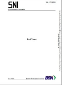 Image of SNI 8371:2018 Roti Tawar