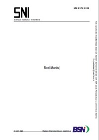 Image of SNI 8372:2018 Roti Manis