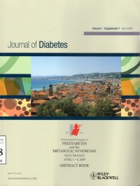 Image of Abstract Book 3rd International Congress on Prediabetes and The Metabolic Syndrome. Nice, France April 1-4, 2009